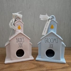 Rae Dunn BRIDE & GROOM Birdhouses